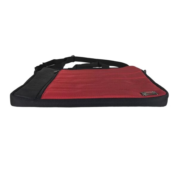 Swiss Gear Unisex Red Black Canvas Outer Pockets Detachable Strap Laptop Bag - Picture 6 of 10